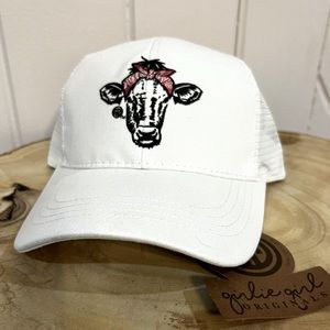 Cow Ponytail hat cap